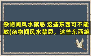 杂物间风水禁忌 这些东西可不能放(杂物间风水禁忌，这些东西绝对不能放在中心位置！)